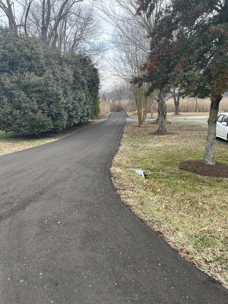 Curved driveway paving project