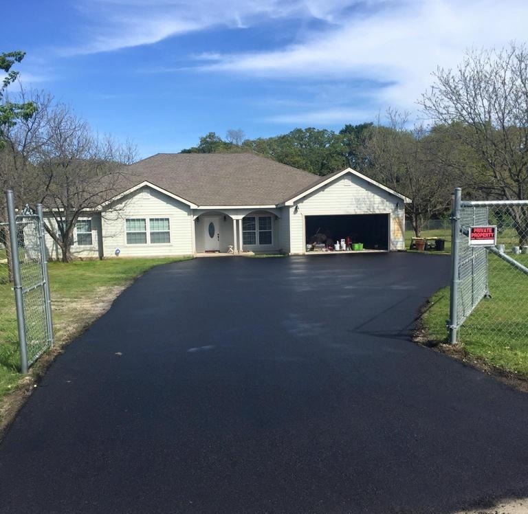 Completed residential driveway